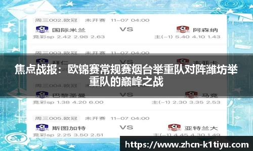 焦点战报：欧锦赛常规赛烟台举重队对阵潍坊举重队的巅峰之战